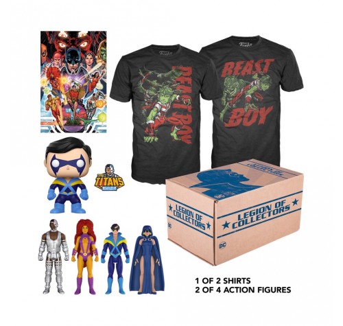 Юные Титаны набор (Teen Titans box (размер XS) (ПОДПИСКА)) из бокса Legion of Collectors от Фанко и ДС Комикс