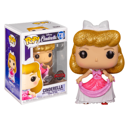 Золушка в розовом платье (Cinderella in Pink Dress Diamond Glitter (Эксклюзив BoxLunch)) из мультика Золушка