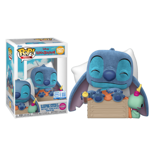 Стич спящий в коробке флокированный (Sleeping Stitch in Box Flocked Plus (Эксклюзив GameStop)) (preorder TRIKS) из мультфильма Лило и Стич