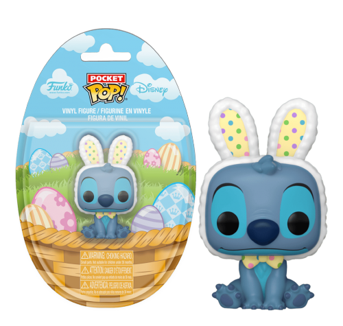 Стич пасхальный кролик 4 см (PREORDER USR) (Stitch Easter Bunny pocket) из мультфильма Лило и Стич