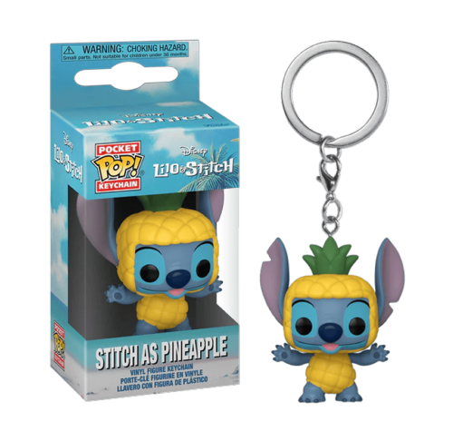Стич ананас брелок (PREORDER MidJune25) (Stitch as Pineapple keychain) из мультфильма Lilo and Stitch