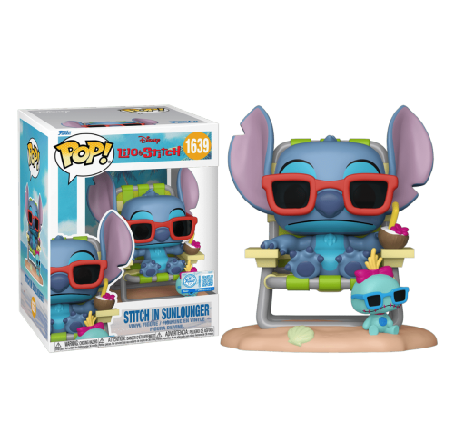 Стич на шезлонге с Чучей (Stitch in Sunlounger with Scrump Premium (Эксклюзив Entertainment Earth)) из мультфильма Лило и Стич