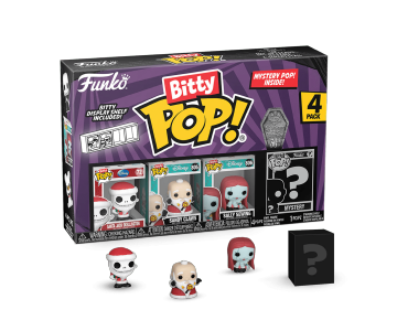 Santa Jack, Sandy Claws, Sally Sewing and Mystery Bitty Pop! 4-Pack (preorder WALLKY) из мультика Nightmare Before Christmas