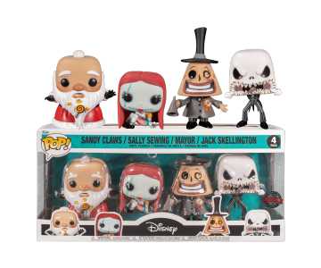 Sandy Claws, Sally Sewing, Mayor and Jack Skellington 4-pack (Эксклюзив Hot Topic) (preorder Premix) из мультика Nightmare Before Christmas