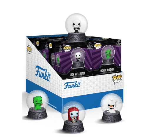 Снежный шар мини Кошмар перед Рождеством ЗАКРЫТАЯ коробочка (NBX Mystery Mini Pop Snow Globes (Эксклюзив Hot Topic)) из мультика Кошмар перед Рождеством