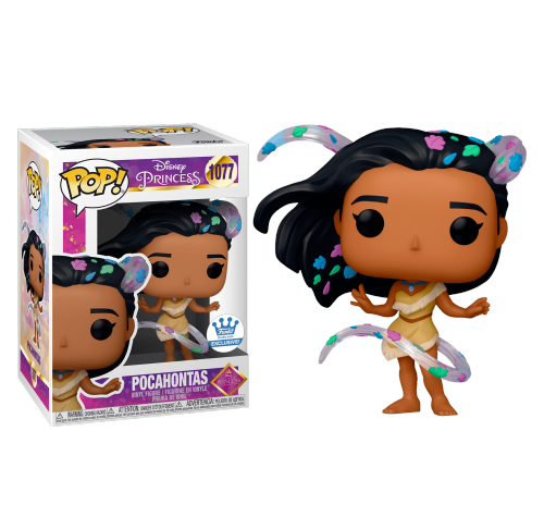 Покахонтас с листьями со стикером (Pocahontas with Leaves Disney Princess (Эксклюзив Funko Shop)) из мультика Покахонтас