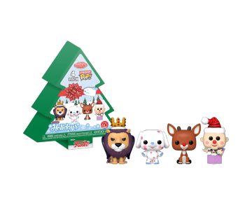 Rudolph, Misfit Elephant, Charlie in the Box, and King Moonracer Pocket Pop! Holiday Box 4-pack из мультфильма Rudolph the Red Nosed Reindeer