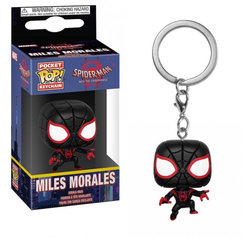 Человек-паук Майлз Моралес брелок (Spider-Man Miles Morales keychain) из мультика Человек-паук: Через вселенные