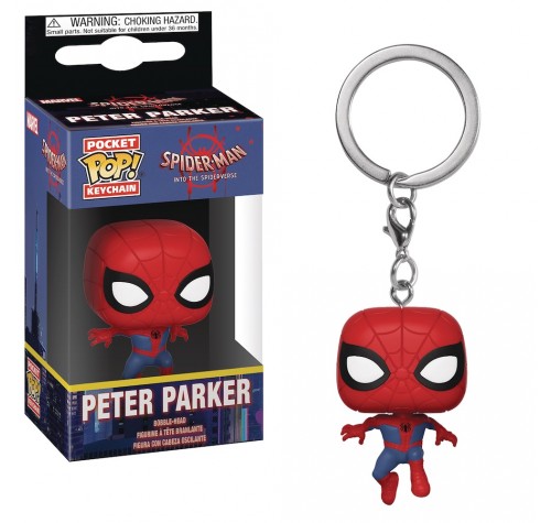 Человек-паук Питер Паркер брелок (Spider-Man Peter Parker keychain) из мультика Человек-паук: Через вселенные