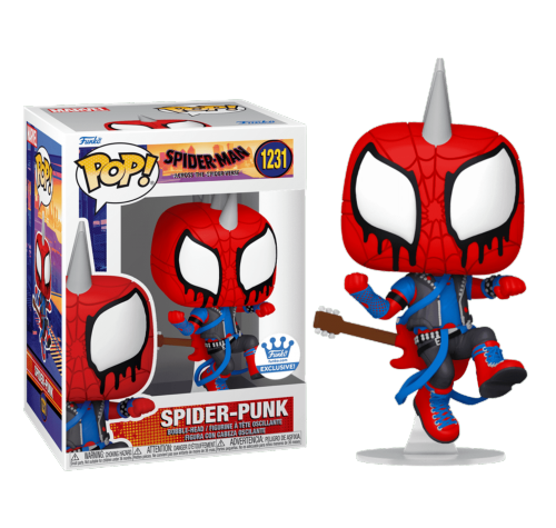 Спайдер-Панк со стикером (Spider-Punk (Эксклюзив Funko Shop)) из мультфильма Человек-Паук: Паутина вселенных