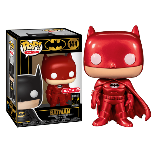 Бэтмен красный металлик со стикером (Batman Red Metallic (Эксклюзив Target)) из комиксов ДС Комикс