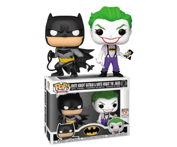 White Knight Batman and White Knight The Joker 2-Pack со стикером (Эксклюзив Previews) из комиксов DC Comics
