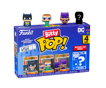 Batman, Batgirl, The Riddler and Mystery Bitty 4-Pack из комиксов DC Comics