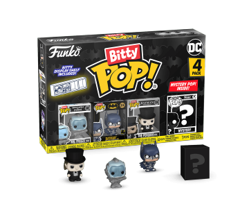 Batman, Mr. Freeze, The Penguin and Mystery Bitty 4-Pack (PREORDER EarlyNov24) из комиксов DC Comics