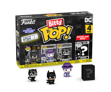 Batman, The Joker, Catwoman and Mystery Bitty 4-Pack (PREORDER EarlyNov24) из комиксов DC Comics