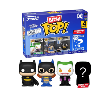 Joker, Batgirl, Batman and Mystery Bitty 4-Pack из комиксов DC Comics