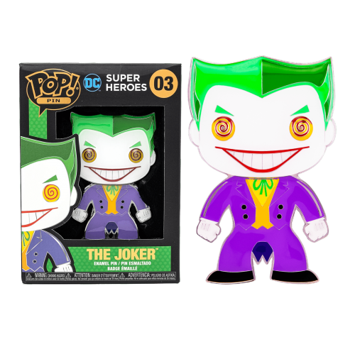 Джокер значок 10 см (Joker 4-inch Enamel Pin) из комиксов DC Comics