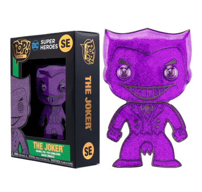Джокер значок 10 см фиолетовый (Joker 4-inch Enamel Pin Purple (Chase)) из комиксов DC Comics