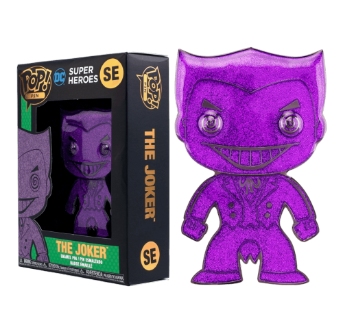 Джокер значок 10 см фиолетовый (Joker 4-inch Enamel Pin Purple (Chase)) (PREORDER USR) из комиксов DC Comics