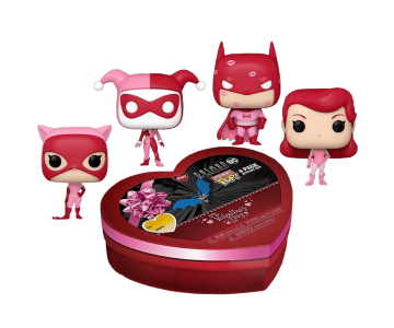 Batman, Catwoman, Harley Quinn, Poison Ivy Valentine’s Day Pocket Heart-Shaped Box 4-Pack (preorder WALLKY) из комиксов DC Comics