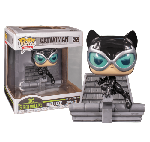 Женщина-кошка на крыше Джим Ли (Catwoman on Rooftop Jim Lee Deluxe (Эксклюзив Gamestop) (preorder WALLKY)) из комиксов ДС Комикс