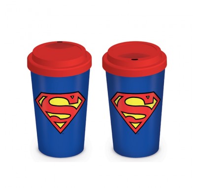 Дорожная кружка Супермен логотип (Superman Logo Travel Mug) из комиксов ДС Комикс