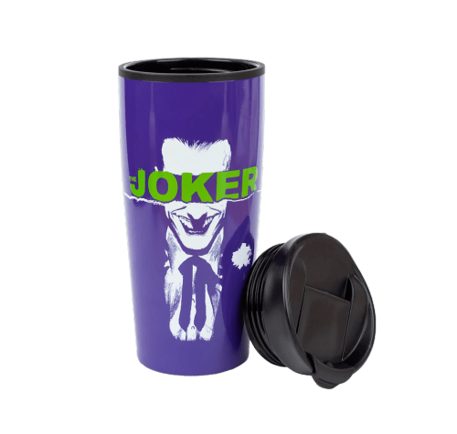 Дорожная кружка Джокер (The Joker Straight Outta Gotham Metal Travel Mug) из комиксов ДС Комикс
