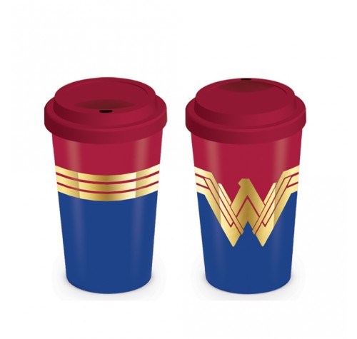 Дорожная кружка Чудо-женщина логотип (Wonder Women Logo Travel Mug) из комиксов ДС Комикс