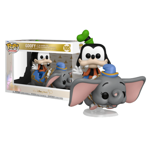 Гуфи и Атракцион Дамбо Летающий Слон (Goofy at the Dumbo The Flying Elephant Attraction Rides) (preorder WALLKY) из серии в честь 50-летия Диснейуорлда