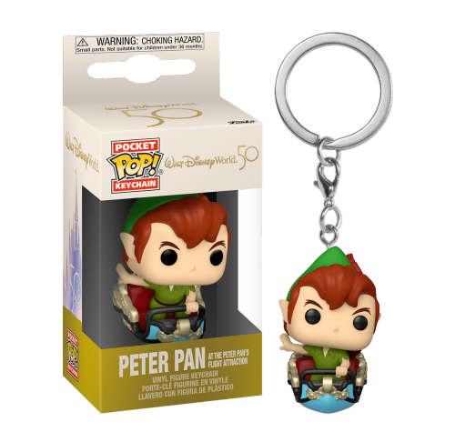 Питер Пэн брелок (Peter Pan on Peter Pan Flight keychain) (preorder WALLKY) из серии в честь 50-летия Диснейуорлда