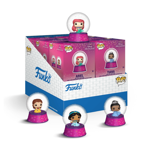 Принцессы Дисней Снежный шар мини ЗАКРЫТАЯ коробочка (PREORDER EndNov25) (Disney Princess Mystery Mini Pop Snow Globes (Эксклюзив)) из мультфильмов Дисней