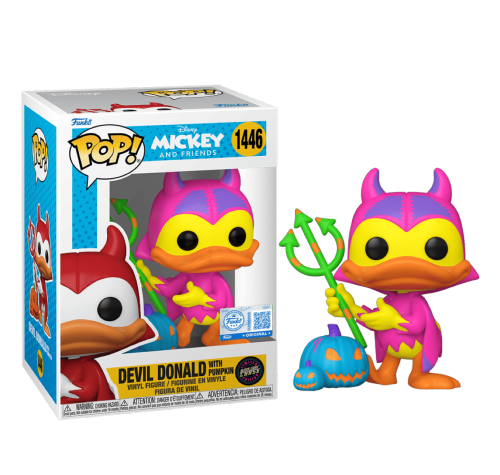 Дьявол Дональд Дак с тыквой блэклайт (Devil Donald with Pumpkin Blacklight (Chase, Эксклюзив Funmaker Mike)) из мультсериала Микки Маус и его друзья Дисней