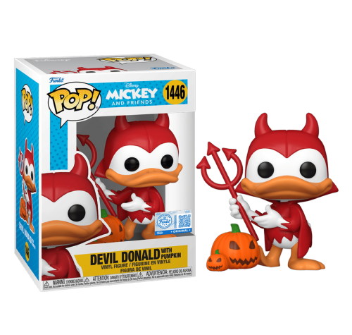 Дьявол Дональд Дак с тыквой (Devil Donald with Pumpkin (PREORDER MidDec25) (Эксклюзив Funmaker Mike)) из мультсериала Микки Маус и его друзья Дисней