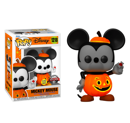 Микки Маус Хэллоуинская тыква светящийся (Mickey Mouse as Halloween Pumpkin GitD (Эксклюзив Amazon)) из мультиков Дисней Хэллоуин