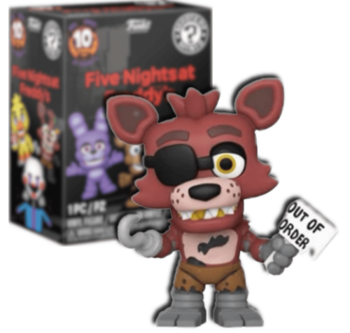 Фокси ФНАФ ЗАКРЫТАЯ коробочка мистери минис (Foxy FNAF 10th Anniversary mystery minis) из игры Пять Ночей с Фредди