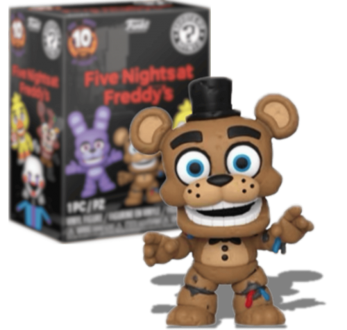 Фредди Сломанный ФНАФ ЗАКРЫТАЯ коробочка мистери минис (Freddy Withered FNAF 10th Anniversary mystery minis) из игры Пять Ночей с Фредди