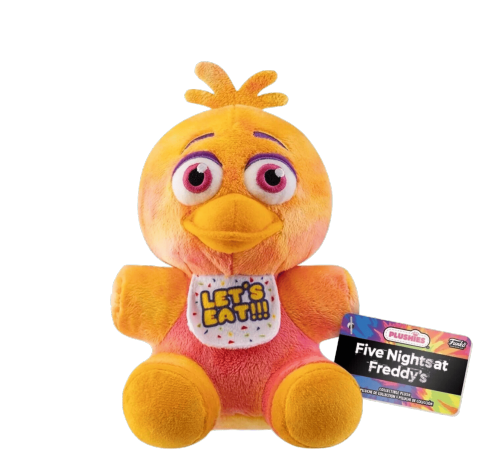 Чика в технике тай-дай плюш 18 см (Chica Tie Dye plush 7-inch) (PREORDER EndJuly24) из игры Пять ночей с Фредди