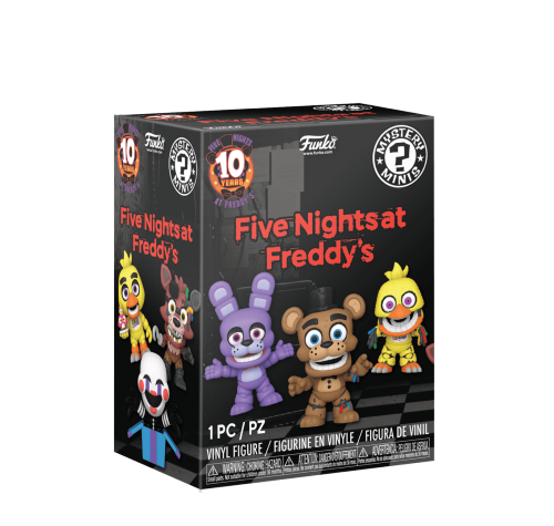 ФНАФ ЗАКРЫТАЯ коробочка мистери минис (FNAF 10th Anniversary mystery minis) (PREORDER MidNov24) из игры Пять Ночей с Фредди