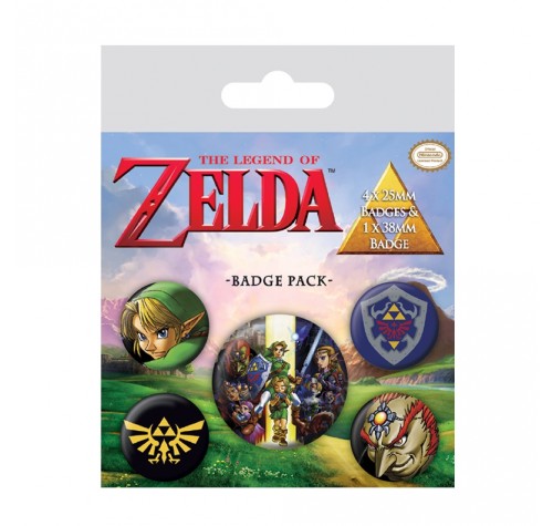 Набор значков Легенда о Зельде (The Legend Of Zelda Badge Pack) из игры Легенда о Зельде Нинтендо
