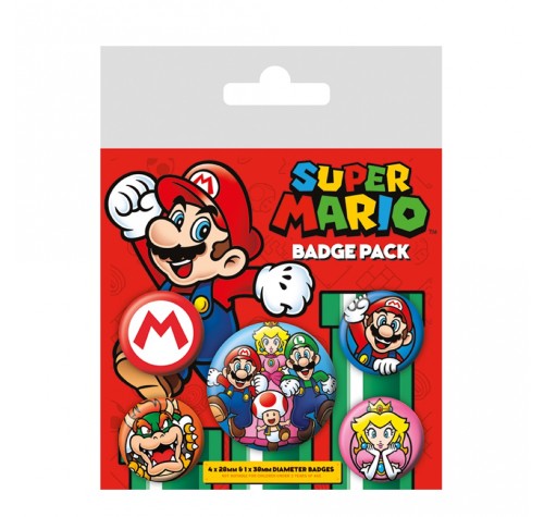 Набор значков Супер Марио (Super Mario Badge Pack) из игры Супер Марио Нинтендо
