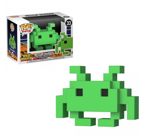 Инопланетянин зеленый 8-бит (Medium Invader Green 8-Bit) из игры Космические захватчики