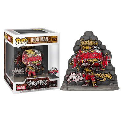 funko pop iron man street art