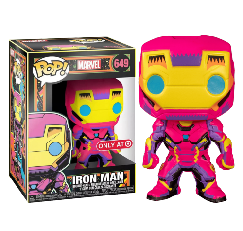 Железный Человек со стикером (Iron Man Black Light (Эксклюзив Target)) из комиксов Марвел