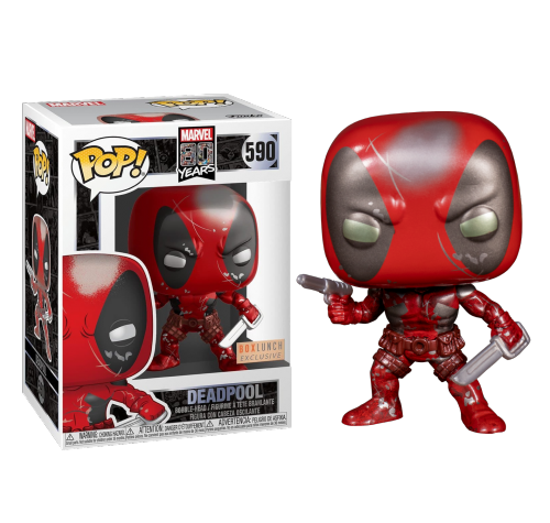 Дэдпул первое появление металлик со стикером (Deadpool First Appearance metallic (Эксклюзив BoxLunch)) из серии 80 лет Марвел