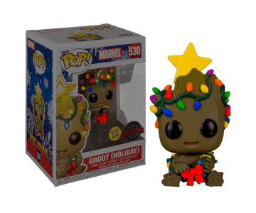 Baby Groot with Lights GitD (Эксклюзив Walmart) из комиксов Marvel Holiday