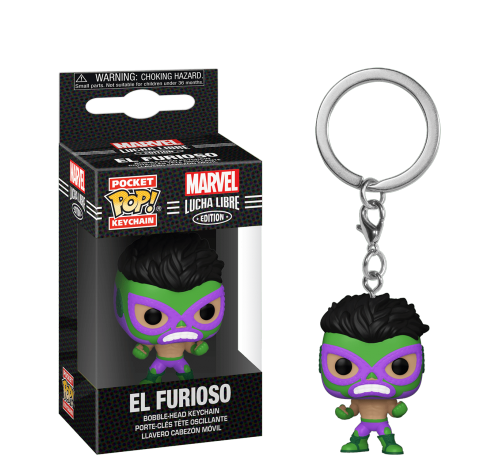 Эль Фуриосо Халк брелок (preorder WALLKY) (El Furioso Hulk Keychain) из комиксов Марвел: Луча Либре