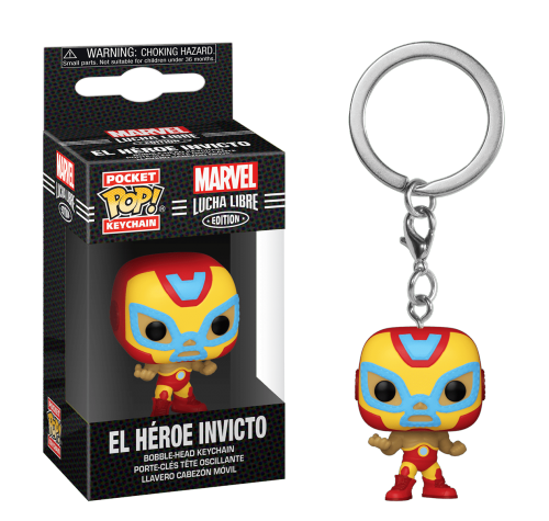 Эль Эрое Инвикто Железный Человек брелок (El Heroe Invicto Iron Man Keychain) (preorder WALLKY) из комиксов Марвел: Луча Либре