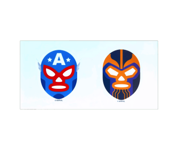 El Terror Thanos and El Leyenda Americana Captain America Stickers из комиксов Marvel: Lucha Libre Edition