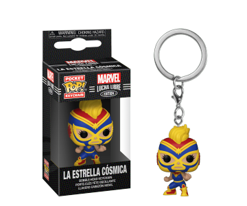 La Estrella Cosmica Captain Marvel Keychain (preorder WALLKY) из комиксов Marvel: Lucha Libre Edition