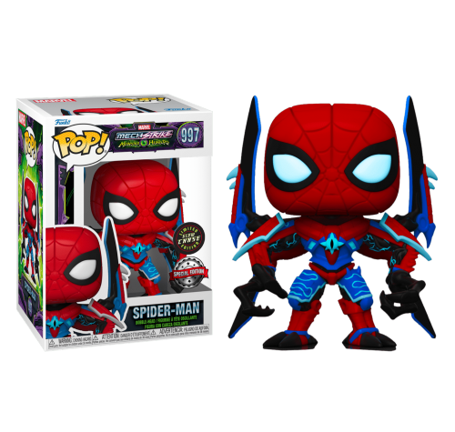 Человек-Паук светящийся (Spider-Man GitD (Chase, Эксклюзив Walmart)) из комиксов Марвел Меха Удар: Охотники на Монстров